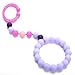 Chewbeads Gramercy Baby Teething Toy - Clip on Teether, Car Seat & Stroller Toy - Baby Links & Teething Ring for Infants & Toddlers - Medical Grade Silicone, BPA & Phthalate Free - Violet