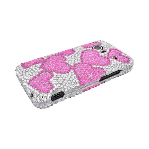 For HTC Droid incredible Bling Hard Case PINK Hearts