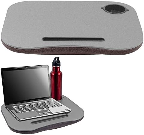 Laptop Buddy Gray Cushion Desk Cup and Pen Holder Easy to Carry Handle