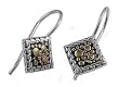Two-Tone Sterling Silver Earrings - 23 mm