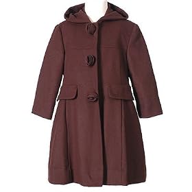 Rothschild Girls Outerwear Brown Wool Winter Coat Girl 7-12