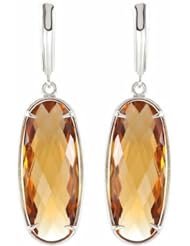 Sterling Silver Honey Quartz Earrings -- LIFETIME WARRANTY
