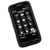 Crystal Hard Rubberized BLACK Cover Case for HTC TOUCH PRO 2 (T-MOBILE) W/ Black Swivel Belt Clip [WCP120]