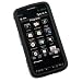 Crystal Hard Rubberized BLACK Cover Case for HTC TOUCH PRO 2 (T-MOBILE) W/ Black Swivel Belt Clip [WCP120]