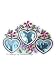 3-Heart Enamel Picture Frame