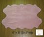 Faux Sheepskin Fur Pelt 6' x 6' (PINK)