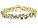 6.07CTW MULTI GEM AND DIAMOND ACCENT 18KT OVER STERLING SILVER BRACELET