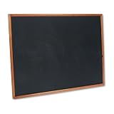Quartet PCW304B Quartet Magnetic Chalkboard, Porcelain-On-Steel, 48 x 36, Black, Oak Frame