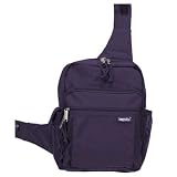 Baggallini Luggage Messenger Bag, Plum, One Size