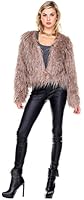 Stanzino Women's Long Sleeve Faux Fur Coat Jacket