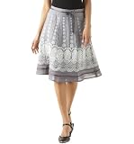 Promod Flared, net detail skirt
