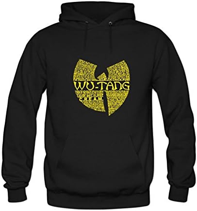 Doyag Men's Wu Tang Clan Distressed Logo Hoodies S Black