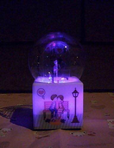 ANDP Violin Pattern Luminous Crystal Ball Music Box Creative Personality Water Spray Romantic Valentine's Day Birthday Gift , 7#