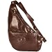 Robe di Firenze Brown Flat Sling Leather Backpack