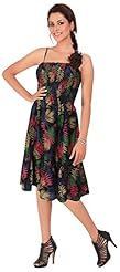 Strapless Cotton Gathered Backless Short General Print Maxi Dress 