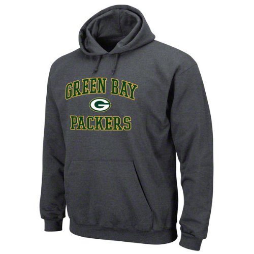 Green Bay Packers Charcoal Heart and Soul II Hooded Sweatshirt