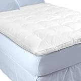 White Goose Feather and Down Baffle Box Featherbed - Available in Twin and Queen