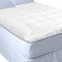 White Goose Feather and Down Baffle Box Featherbed - Queen Size