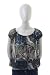 Renee C Chiffon Paisley Elastic Boho Top M