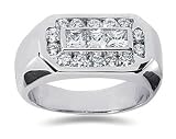 1.51 ctw Men's Diamond Ring in 14K White Gold