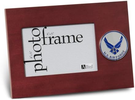 Allied Frame US Air Force Wings Medallion Desktop Landscape Picture Frame - 4 x 6 Inch