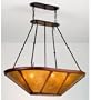 42.5"L Van Erp Amber Mica Inverted Pendant
