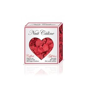 No name - nuit c�line - Coffret p�tales de rose + confettis de bain + 2 bougies