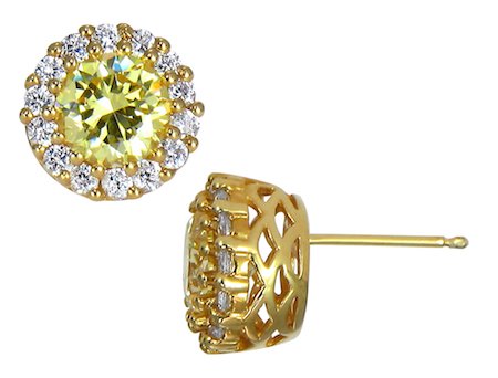 Ziamond Cubic Zirconia Canary Fantastique Earrings Ziamond Cubic Zirconia Canary Fantastique Earrings