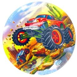 Celebrate Monster Trucks Birthday Party Plates - 8 Count