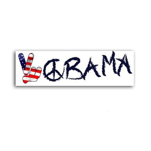 Obama for President Peace Bumper Sticker Decal