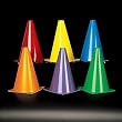 Dozen Assorted Plastic Traffic Cones [Toy]