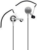 iHome iB9W Rubberized Metal Hook Earbuds with Volume Control and Travel Pouch (White)