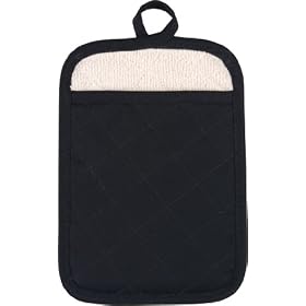 Gourmet Classics Solid Pot Mitt, BlackGourmet Classics Solid Pot Mitt