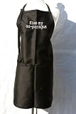 Black Kiss My As-paragus Embroidered Apron