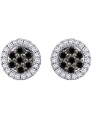 10K White Gold 1/2 ct. Black and White Diamond Earrings