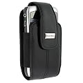 BlackBerry Curve 8300, 8310, 8320, and 8330 Leather Swivel Holster-Pitch Black