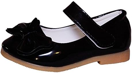 Kids Conda Black Bow Girls Toddler Princess Shoes - Little Kids Mary Jane Glittery Shoes Size 12M Little Kid