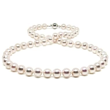 7.5-8.0mm White Cultured Freshwater Pearl Necklace by HinsonGayle