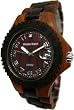Tense Two Tone Round Date Wooden Watch Mens G4100SD ANDF(dark faced)