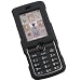LG Glance VX7100 Black Rubber Feel Hard Case Cover w/Belt Clip