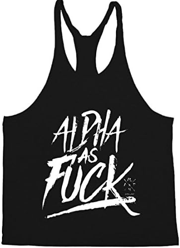 Nachuan Men's BodyBuilding Letters Printed Tank Top Gym Shirt