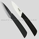 RIMON CERAMIC KNIVES SET (3" BLACK BLADE + 3" WHITE BLADE) LOT OF 2 2PCS 3IN 3-INCH BLACK ABS HANDLE CHEFS PARING PEELING SHARP KITCHEN CUTLERY