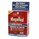 Schiff Schiff MegaRed Extra Strength 100% Pure Omega-3 Krill Oil, 500mg, Softgels 45 ct (Quantity of 1)