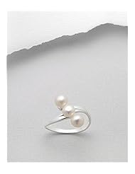 Fresh Water Pearls Ring In 92.5 Sterling Silver
