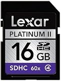 Lexar Platinum II 16 GB 60x Class 4 SDHC Flash Memory Card LSD16GBSBNA060