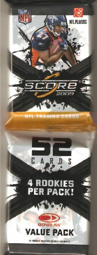 1 JUMBO PACK PACK of 2009 Score Football Cards (52 Cards/Pack 4 RCs/Pack)