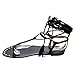QUPID FC16 Women's Tassels Leg Wrap Gladiator Thong Flat Sandals One Size Small