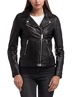 Best Mountain Cazadora Piel Sirine (Negro)