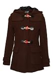De La Crème Dufflecoat court femme laine et cachemire Marron Taille 36