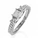 Jewelry : 14k White or Yellow Gold 3-Stone Princess-Cut Diamond Ring (3/4 cttw, I-J Color, I1-I2 Clarity)